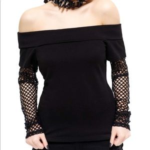 XXL Rebelle Fishnet Top (Retired Killstar)